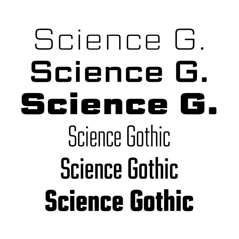 Шрифт Science Gothic