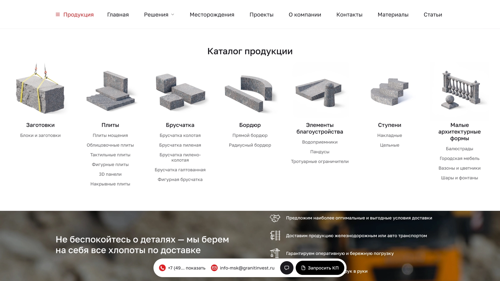 Меню продукции — на платформе Smink | ИТ-компания Сминк Меню продукции