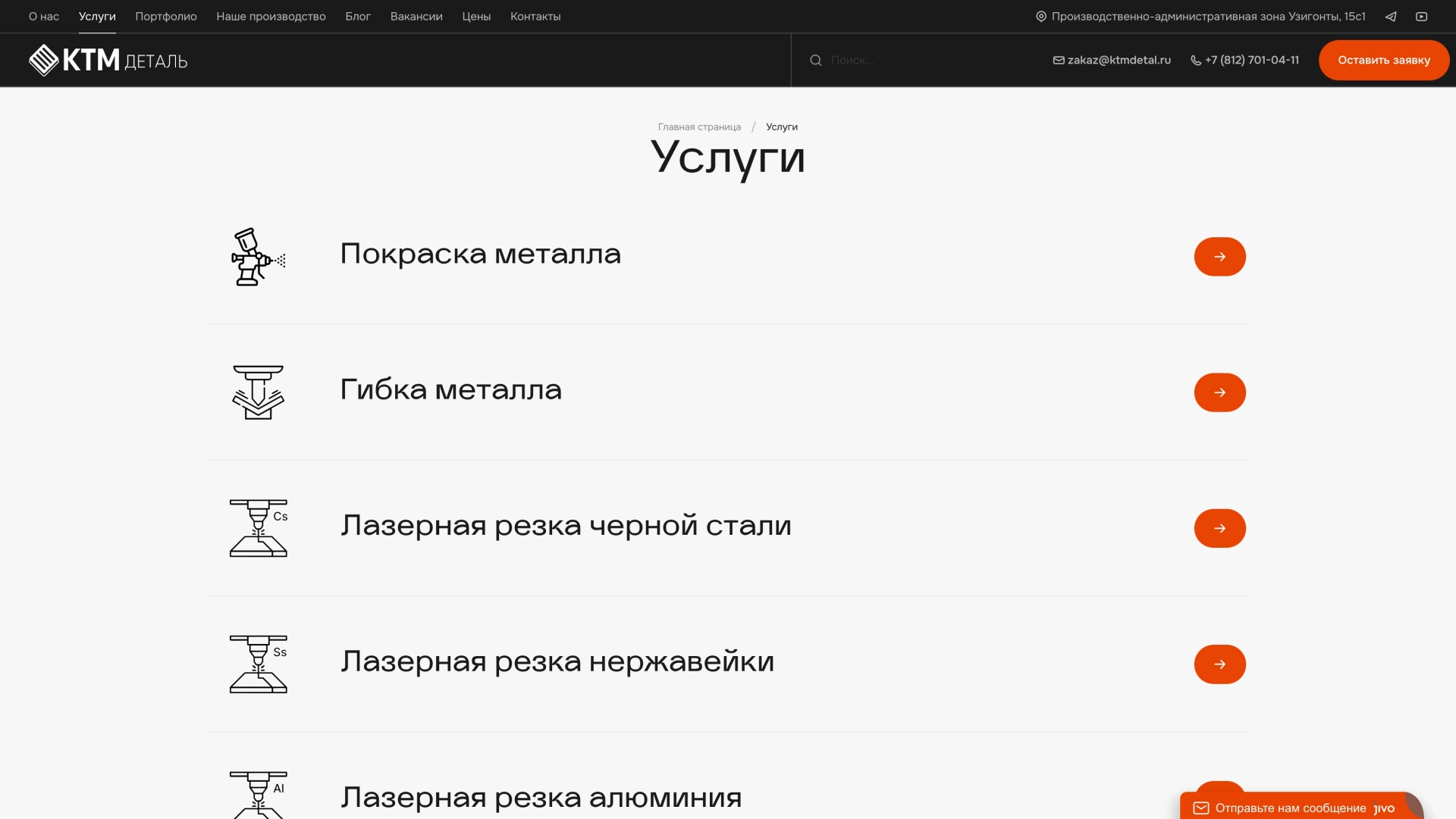 Список услуг — на платформе Smink | ИТ-компания Сминк Список услуг